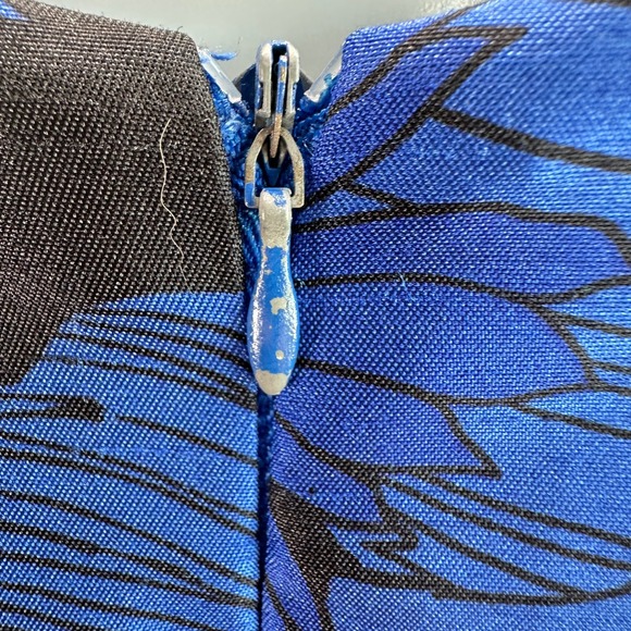 Sheri Martin‎ Dress Blue Floral  Cocktail Whimsical  Size 6 Retro Vintage Y2K - Picture 13 of 13